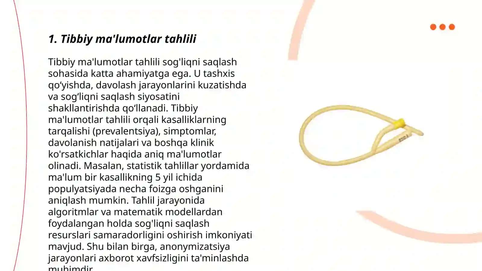 Tibbiy ma'lumotlar tahlili 3