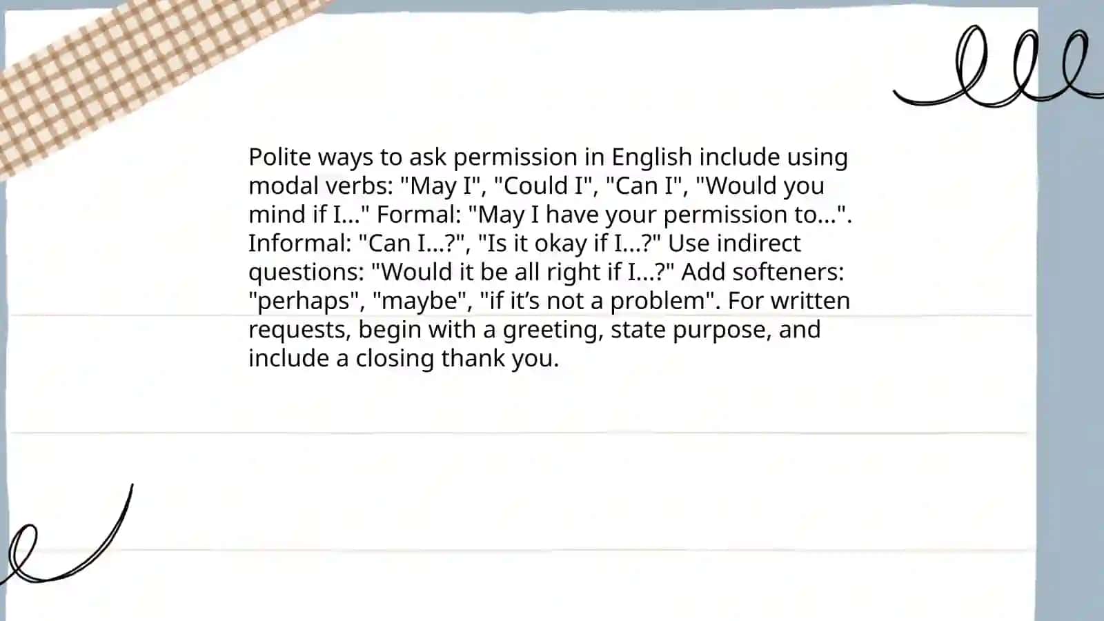 Permission: getting the go-ahead 3