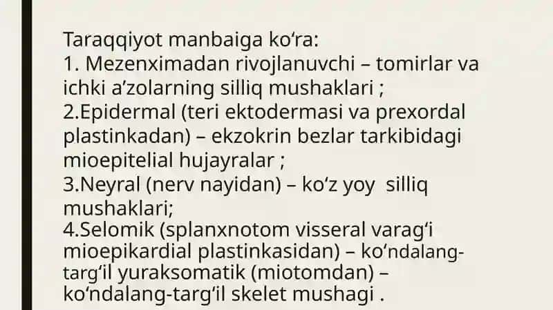 Mushak va nerv to’qimasi 3