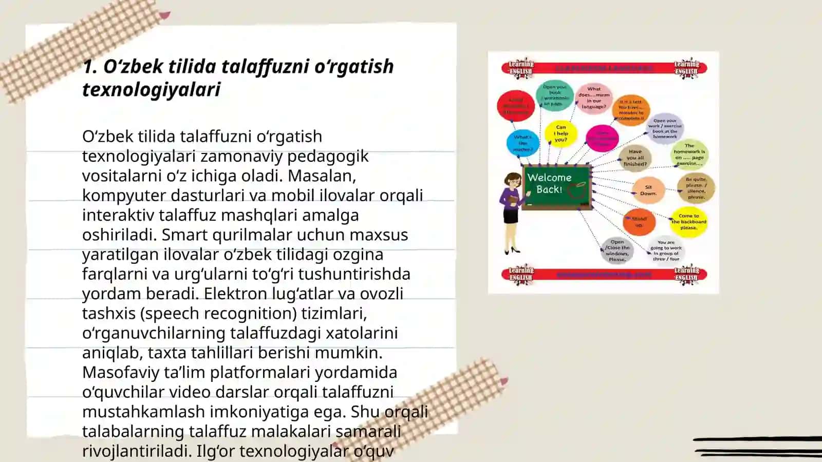 O‘zbek tilida talaffuzni o‘rgatish texnologiyalari 3