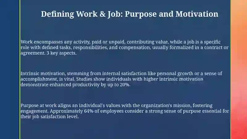Defining Work & Job: Purpose and Motivation 3