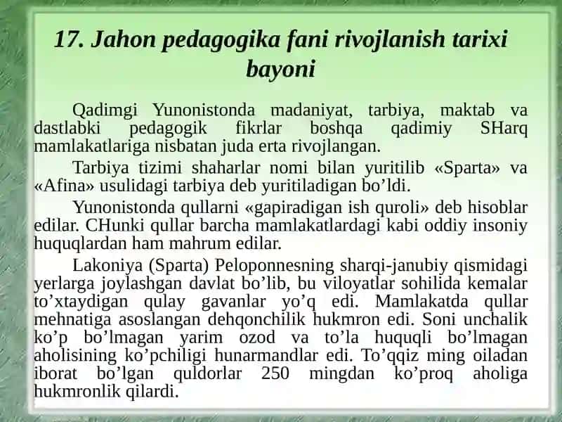 YA.A.KOMENSKIYNING PEDAGOGIK G‘OYALARI 3