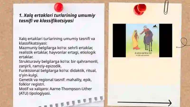 Xalq ertaklari va turlari tahlili 3