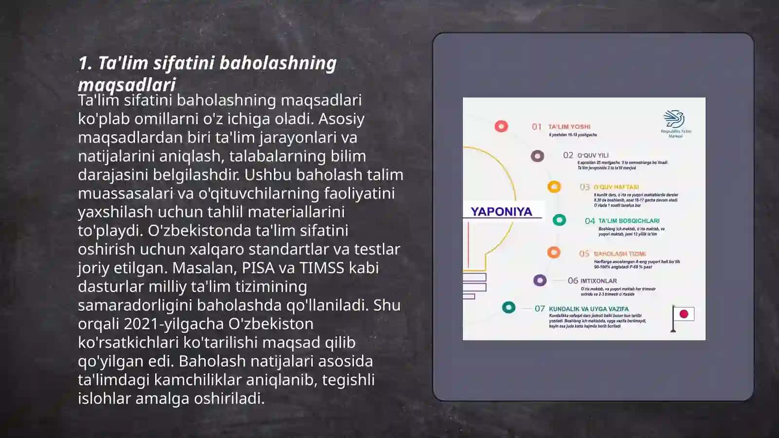 Ta'lim sifatini baholashning xalqaro tizimi 3