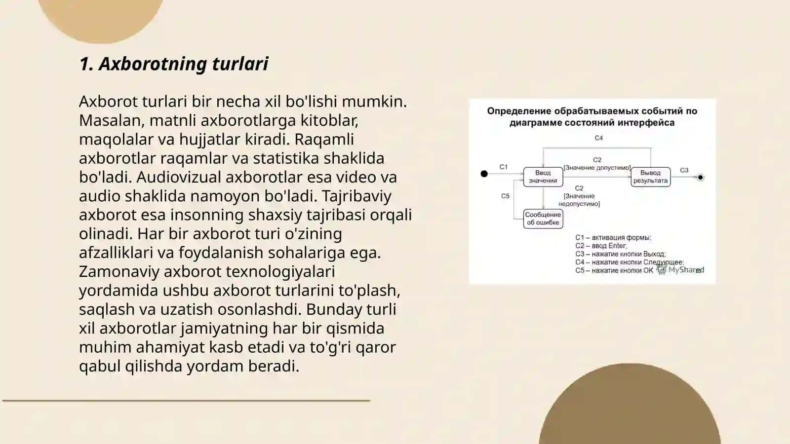 Axborot turlari va ishonchliligi 3