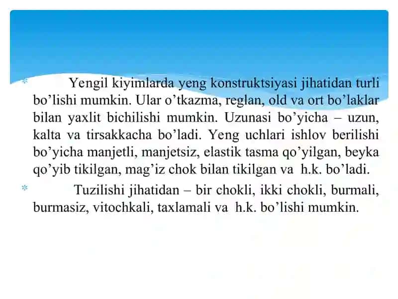 Yeng uchiga kesimli ishlov berish 3