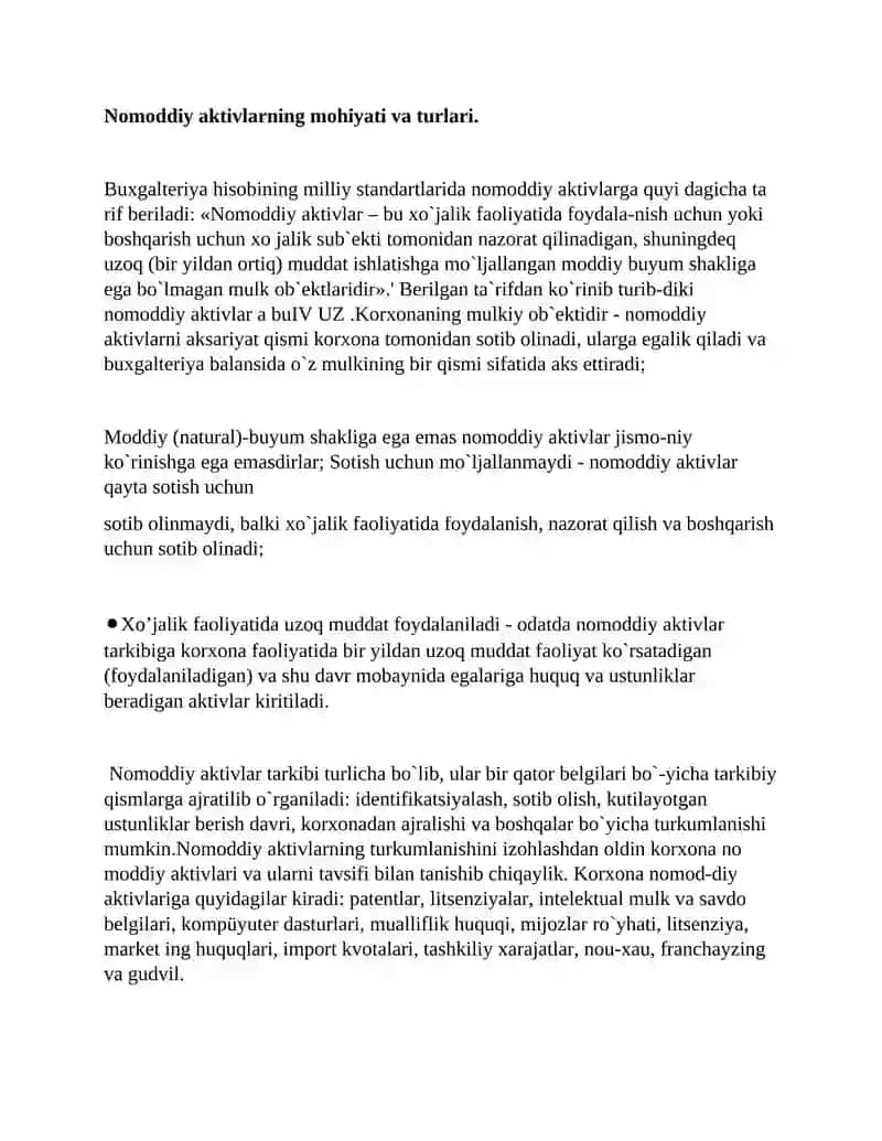 Nomoddiy aktivlar 3