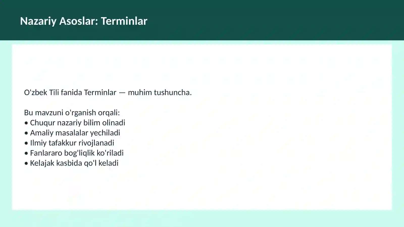 O'ZBEK TILI 3
