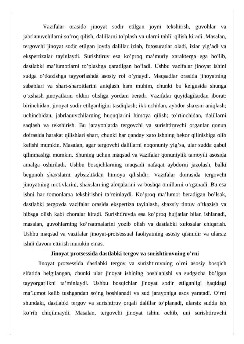Dastlabki tergov va surishtiruvning umumiy shartlari 3