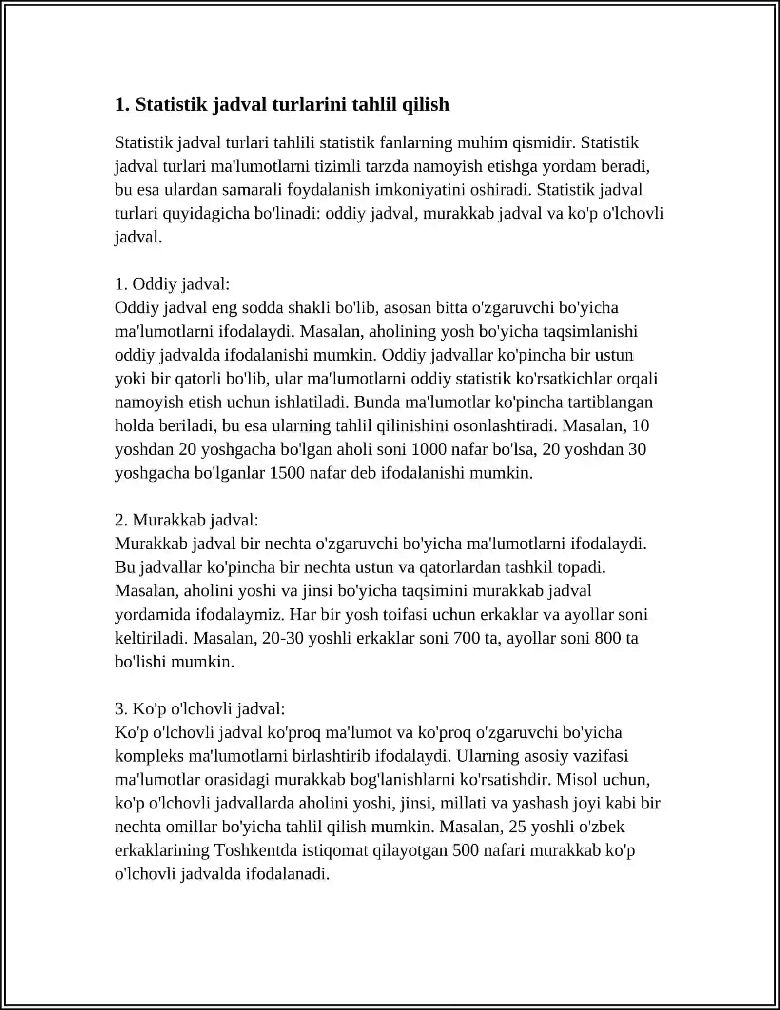 STATISTIK JADVALLAR VA GRAFIKLAR 3