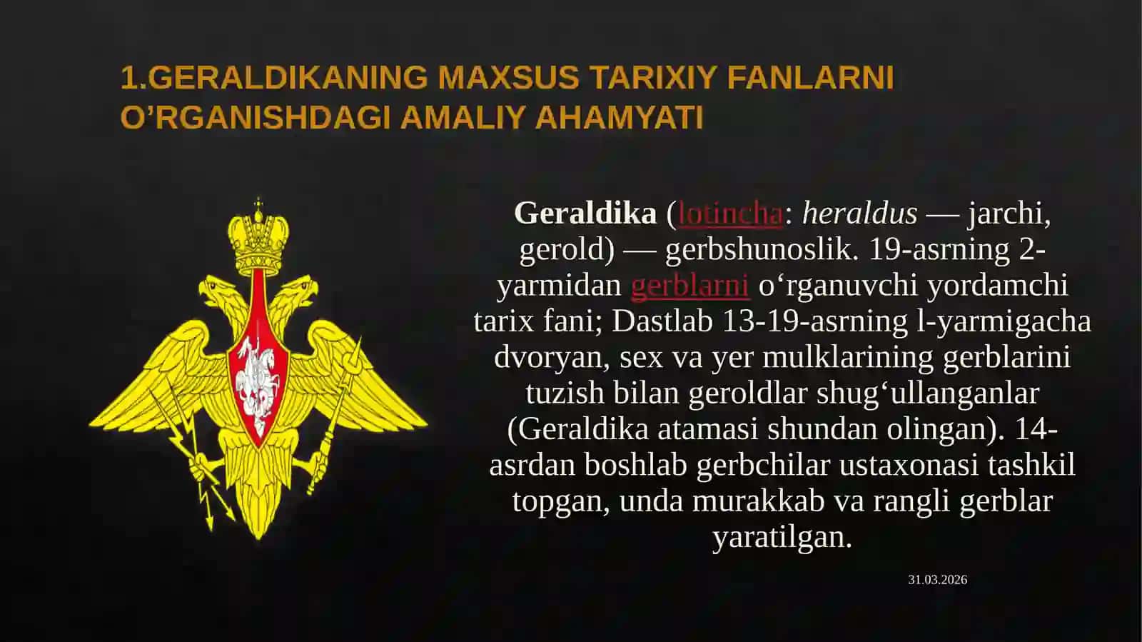 GERALDIKA YORDAMCHI TARIX FAN SIFATIDA 3