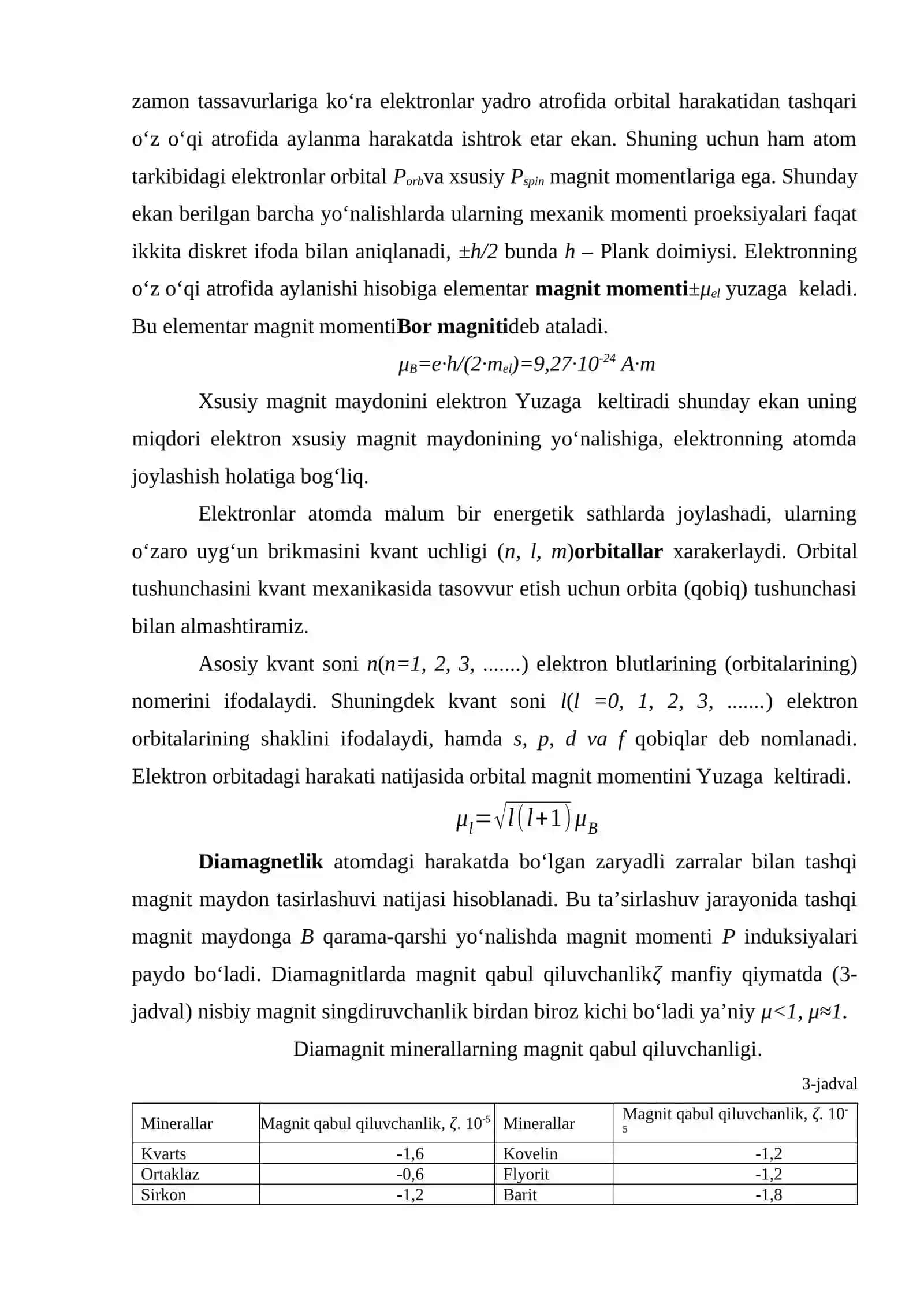 Togʻ jinsi namunasining magnetlik xossalari 3