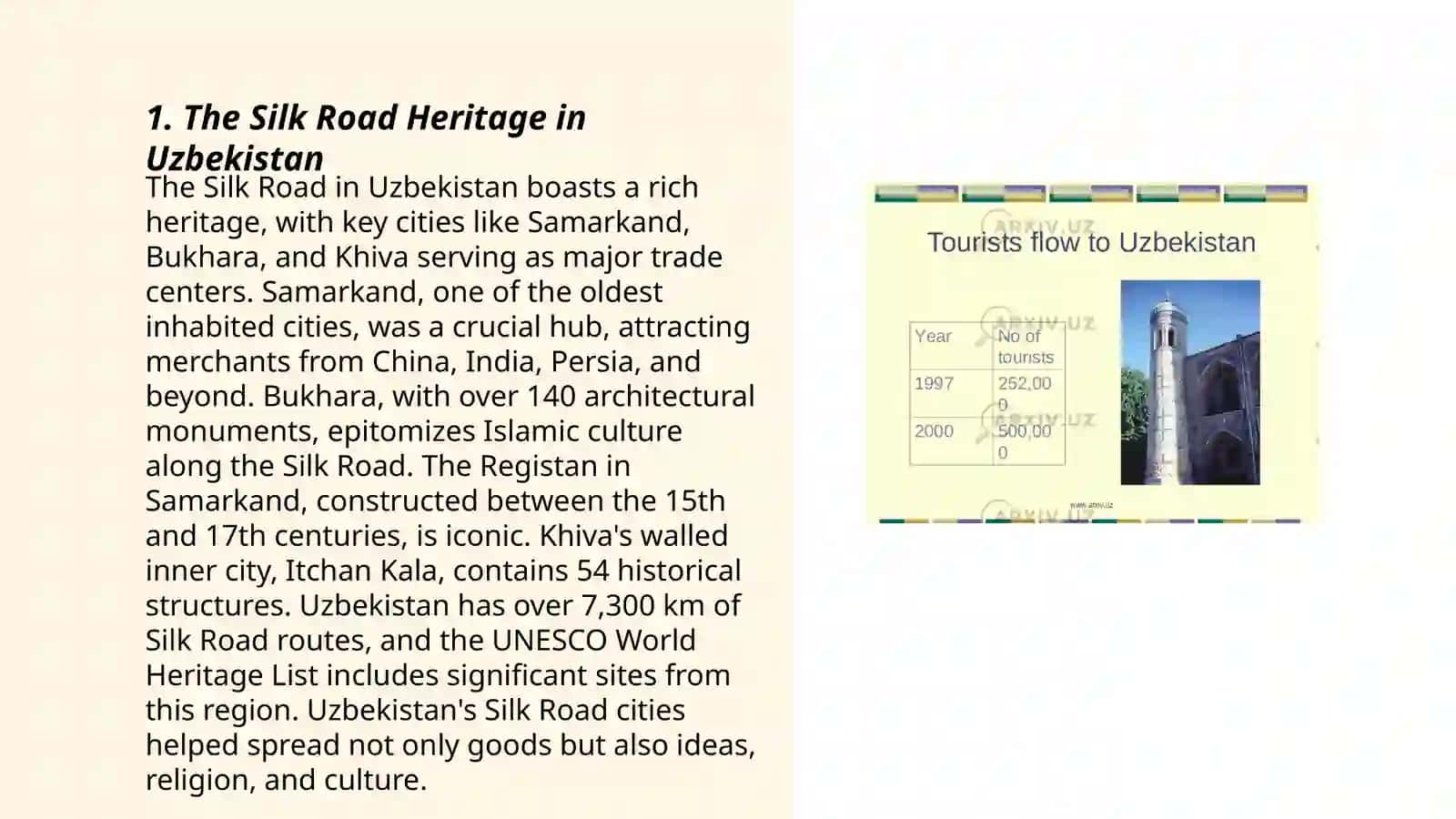 The Silk Road Heritage in Uzbekistan 3