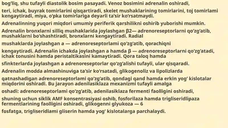 Adrenoretseptorlarni qo'zg'atuvchi vositalar 3