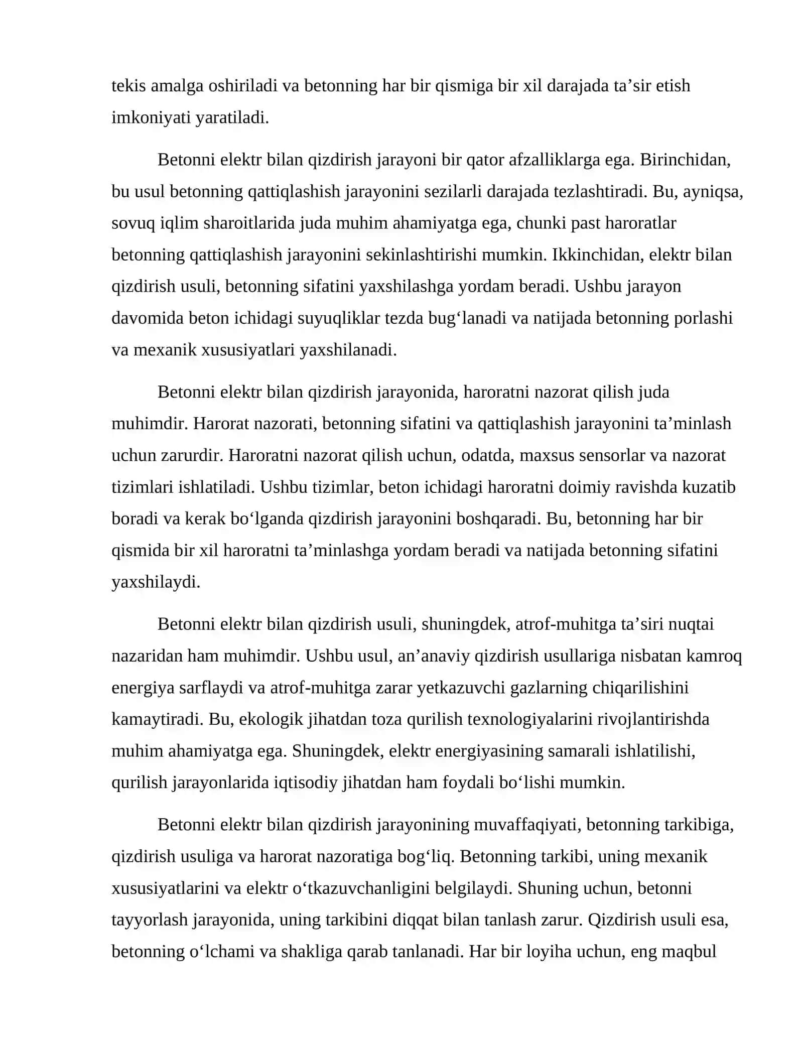 Betonni elektr bilan qizdirish usuli 3