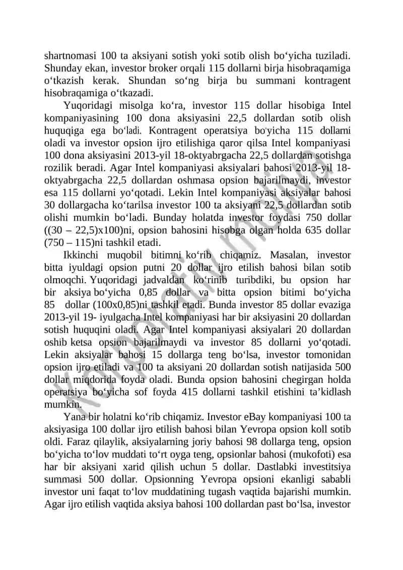 OPSIONLARNING MOHIYATI VA QOʻLLANILISHI 3