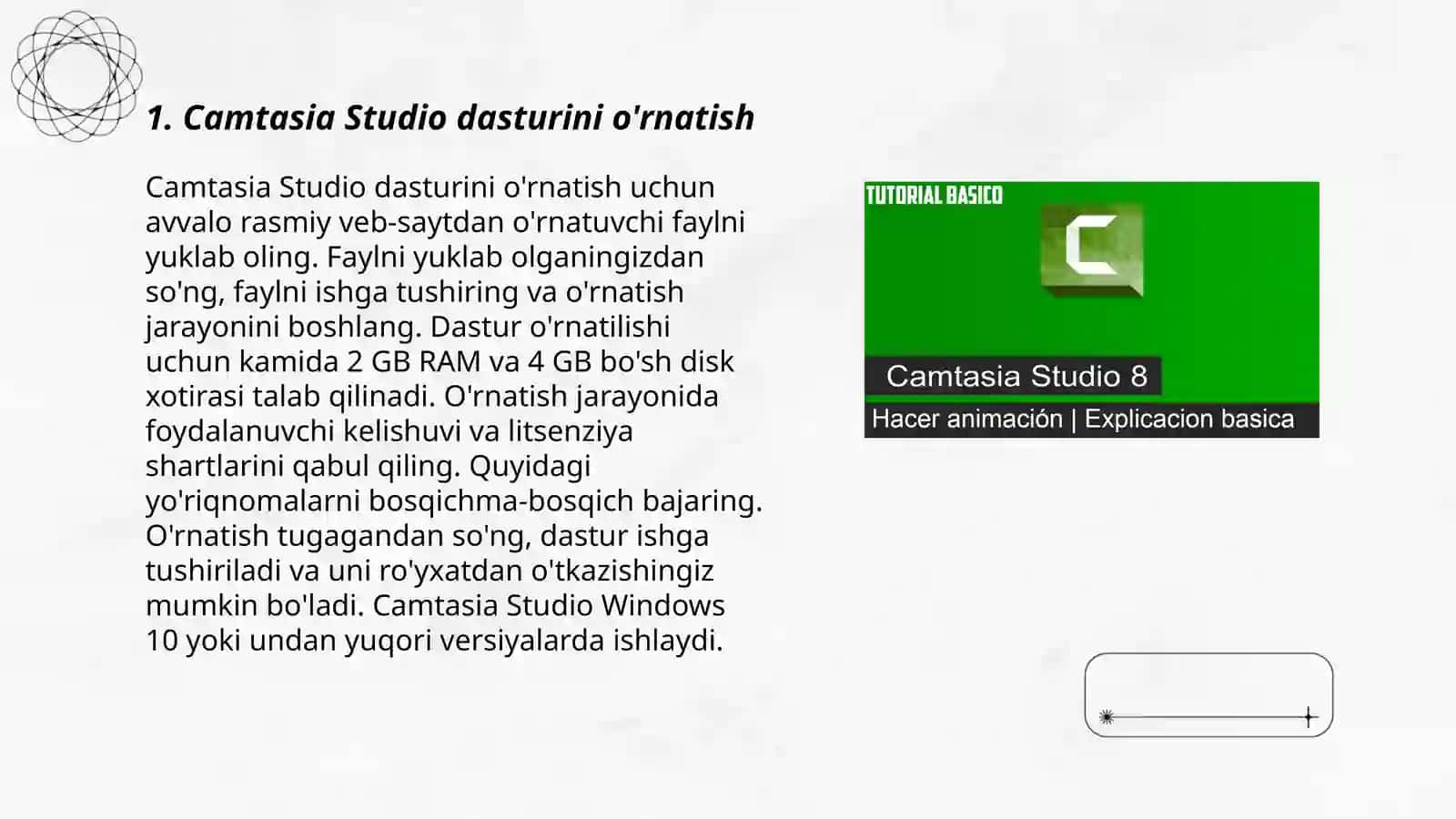 Camtasia Studio dasturi 3
