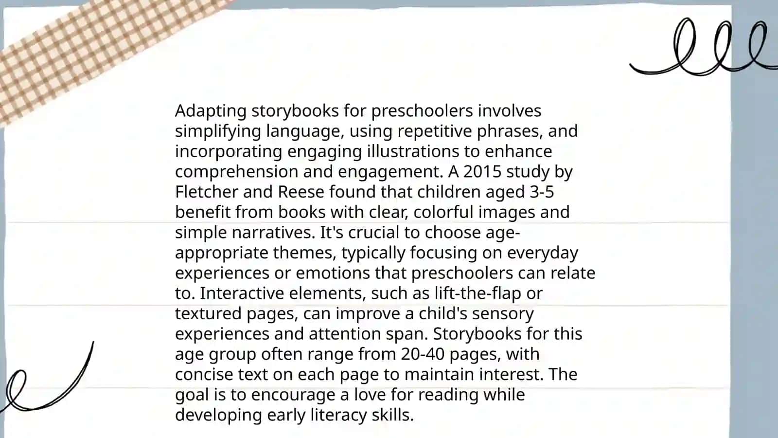 Adapting Storybooks for Preschoolers 3