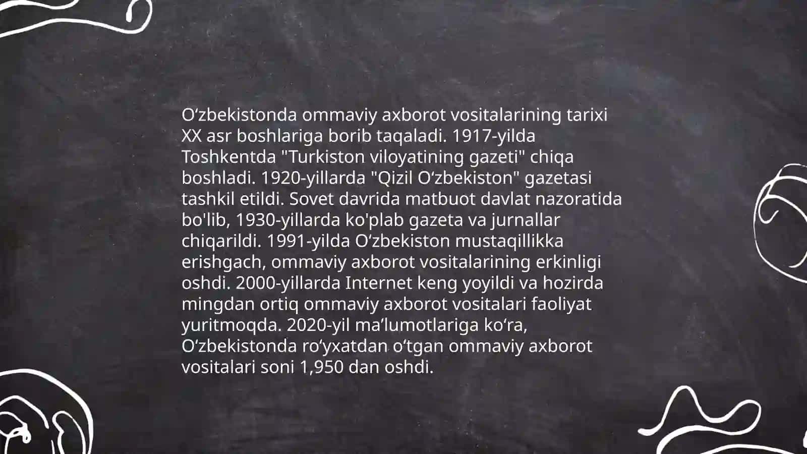 O'zbekiston Respublikasida ommaviy axborot vositalarining faoliyati 3