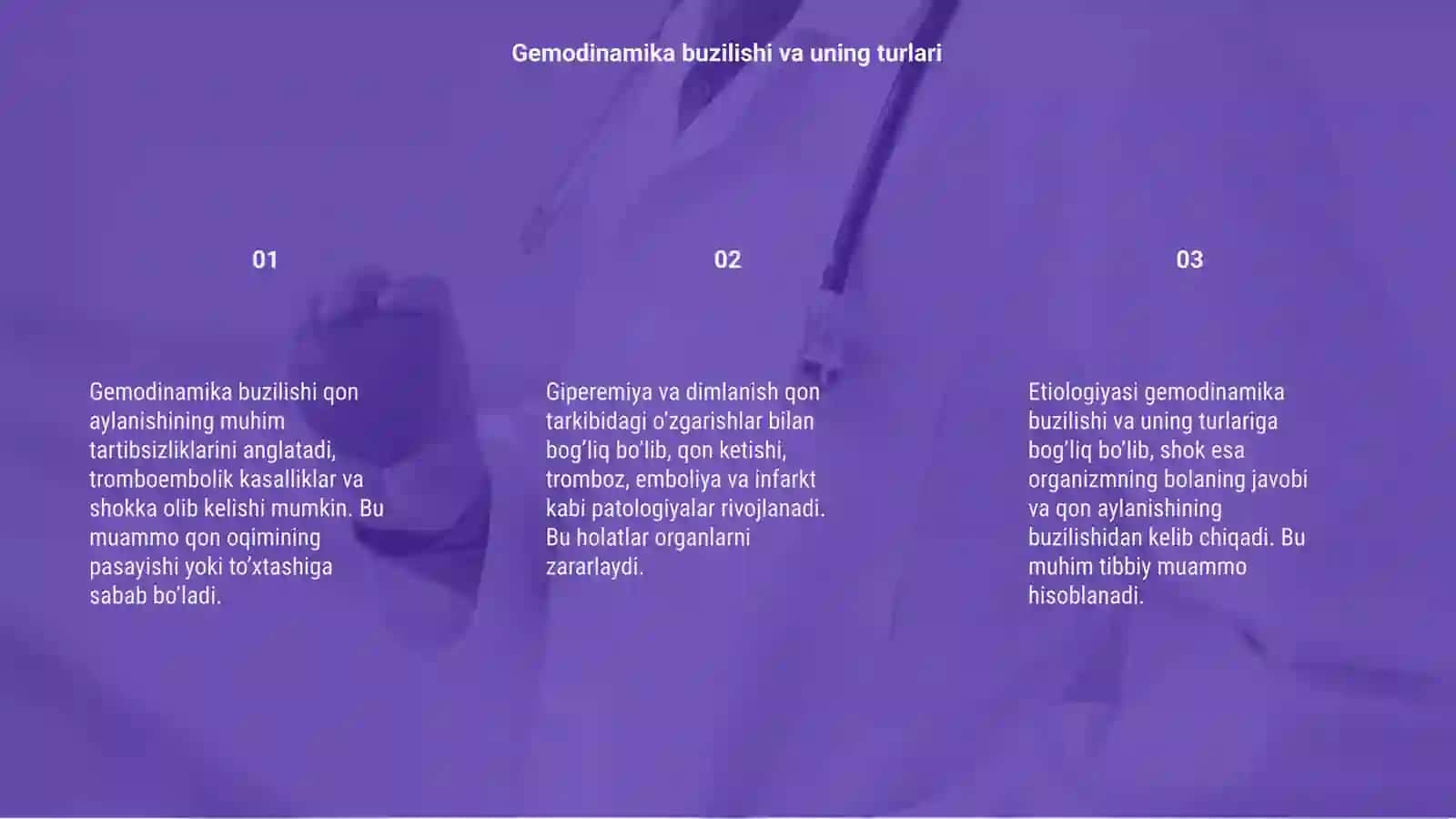 Gemodinamika buzilishi, tromboembolik kasalliklar va shok 3