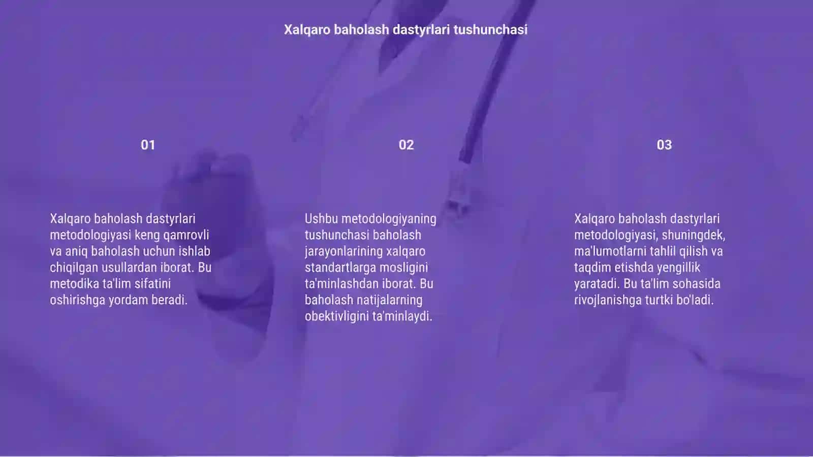 Xalqaro baholash dastyrlari metodologiyasi 3
