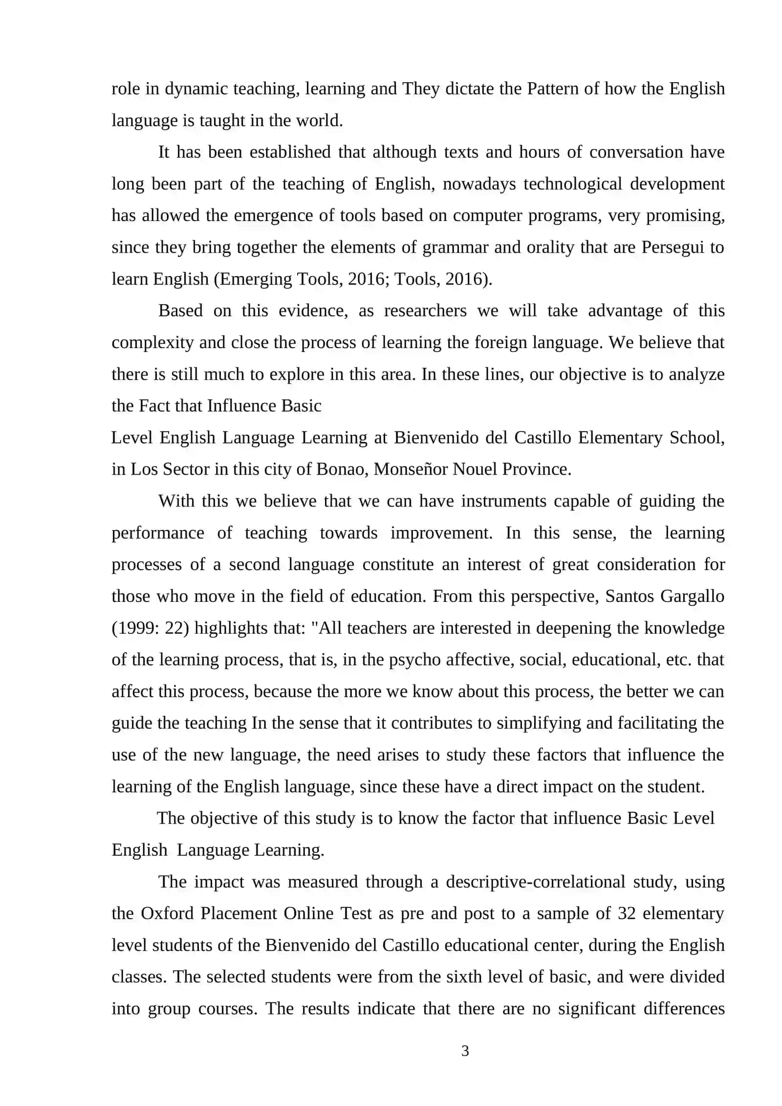 FACTORS INFLUENCING FOREIGN LANGUAGE LEARNING 3