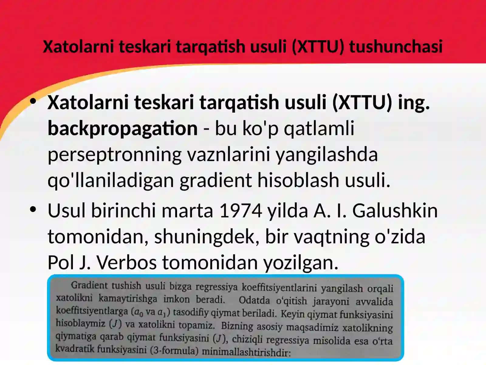 Xatolarni teskari tarqatish usuli 3