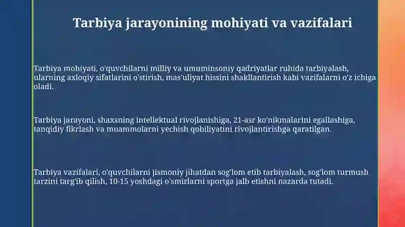 Tarbiya usullari va shakllari 3