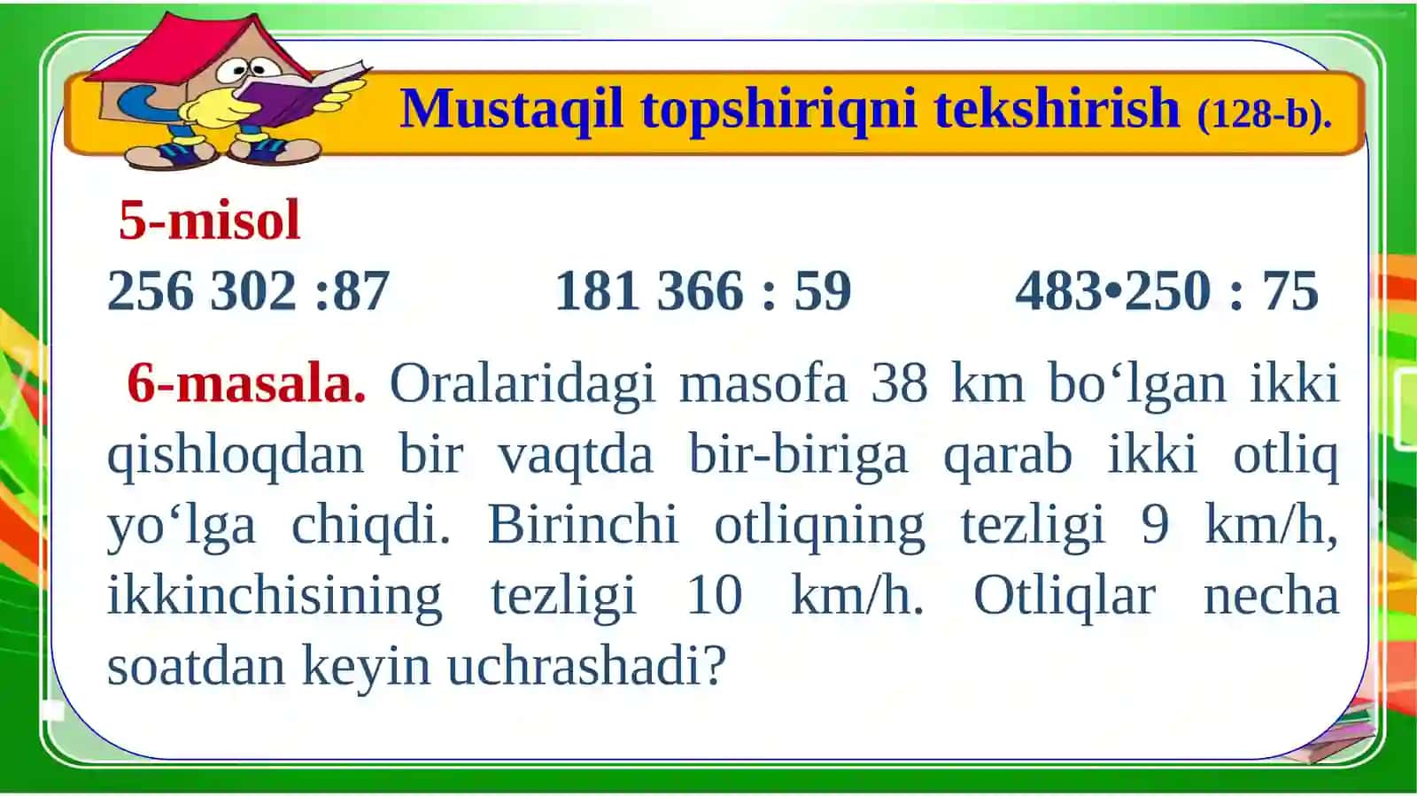 Tezlikni topishga doir masalalar 3