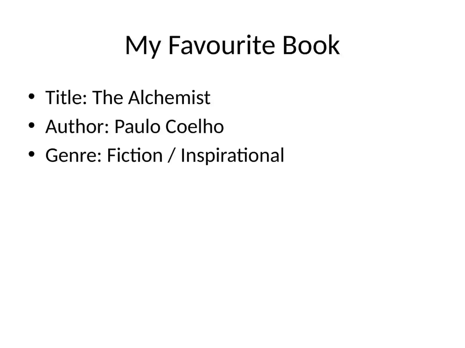 About My Favourite Book 3
