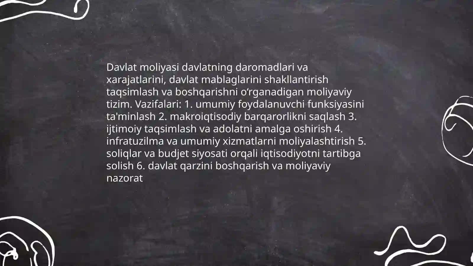 Davlat moliyasining iqtisodiyotdagi o‘rni va ahamiyati 3