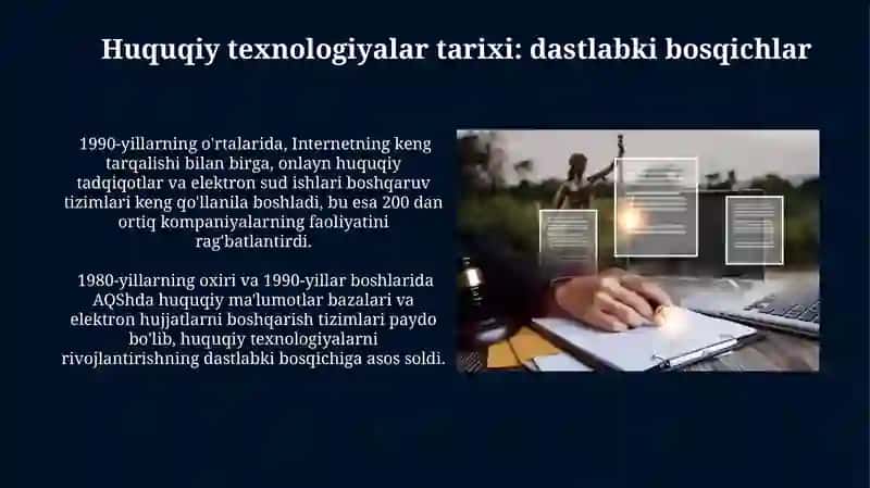 Legal Tech: Tushuncha, tarix va rivojlanish bosqichlari 3