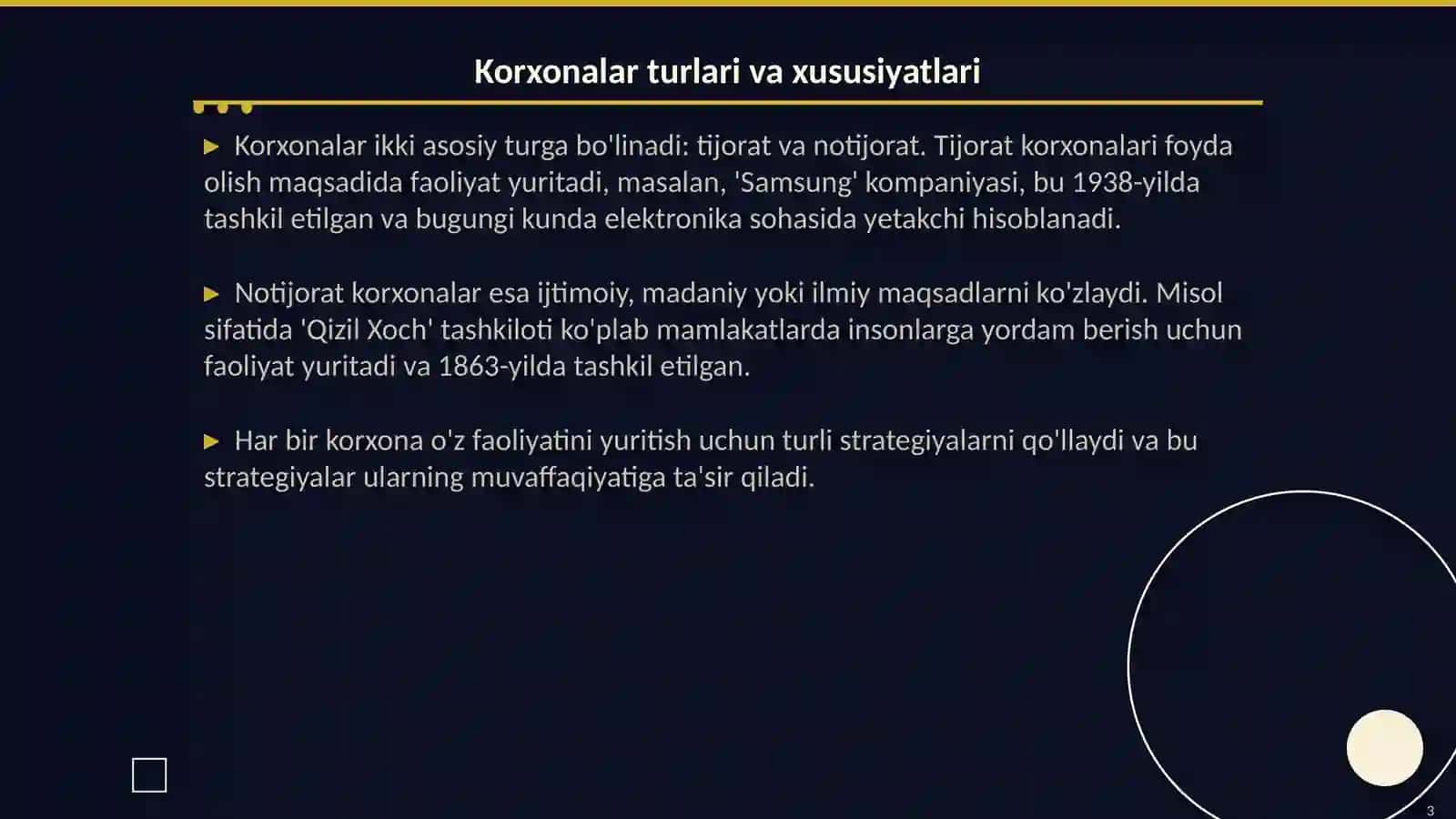 Korxona va strategiya turlari 3