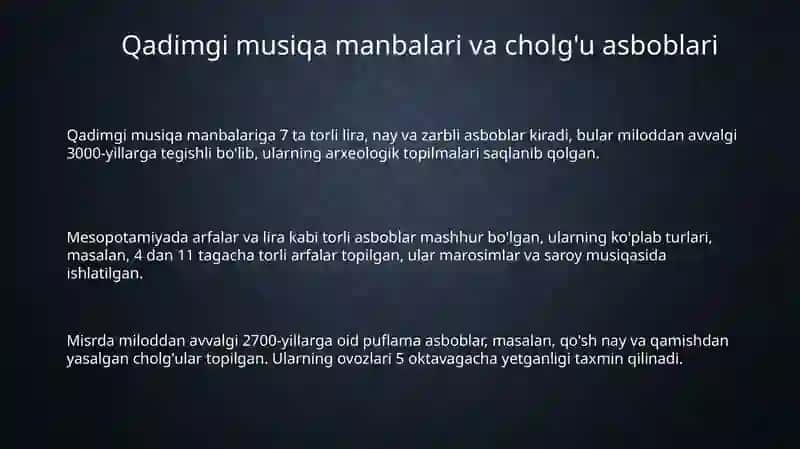 Qadimgi davr musiqa sa’nati 3