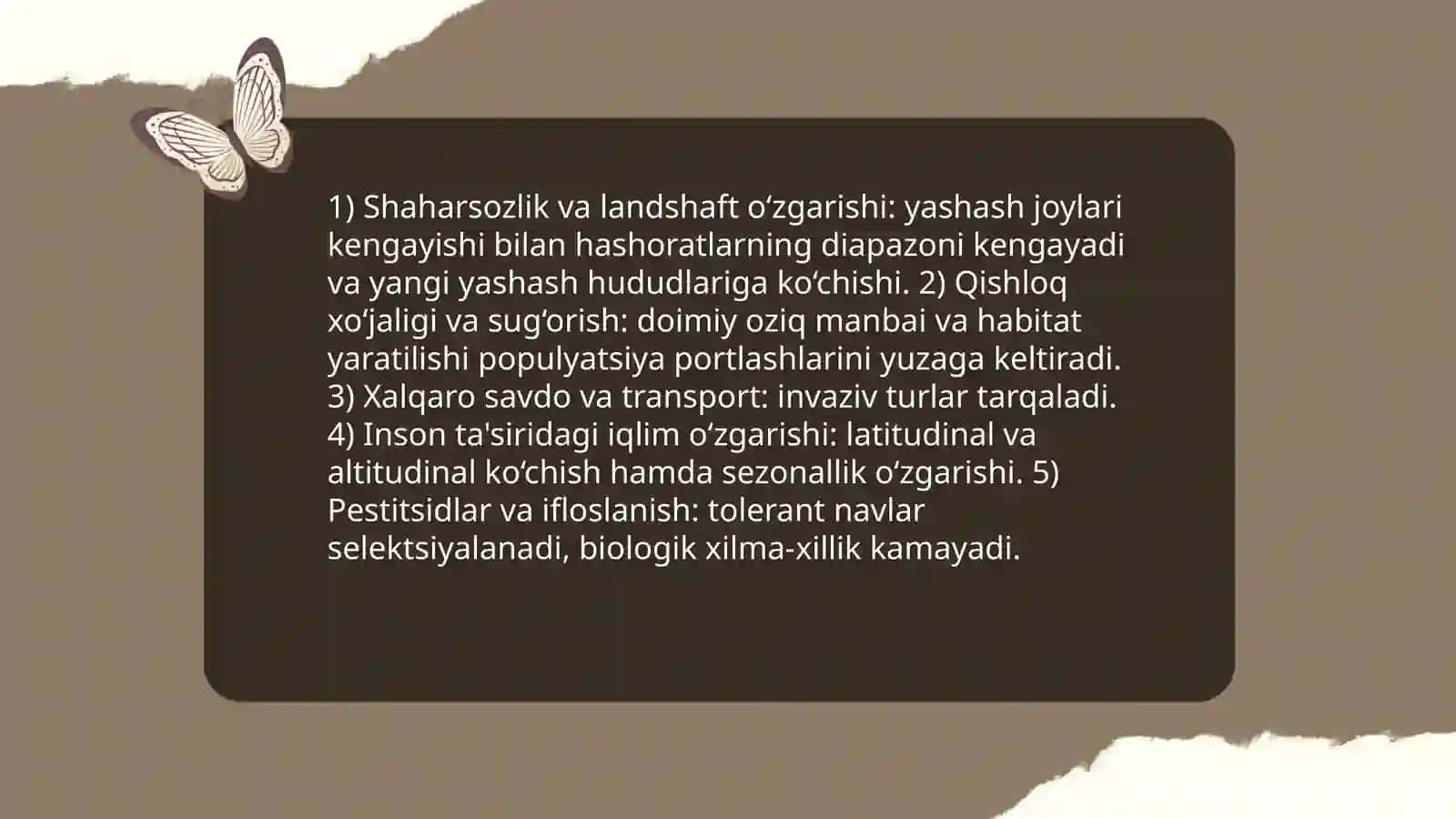 Antrogen omillarning hashoratlar tarqalishidagi õrni 3