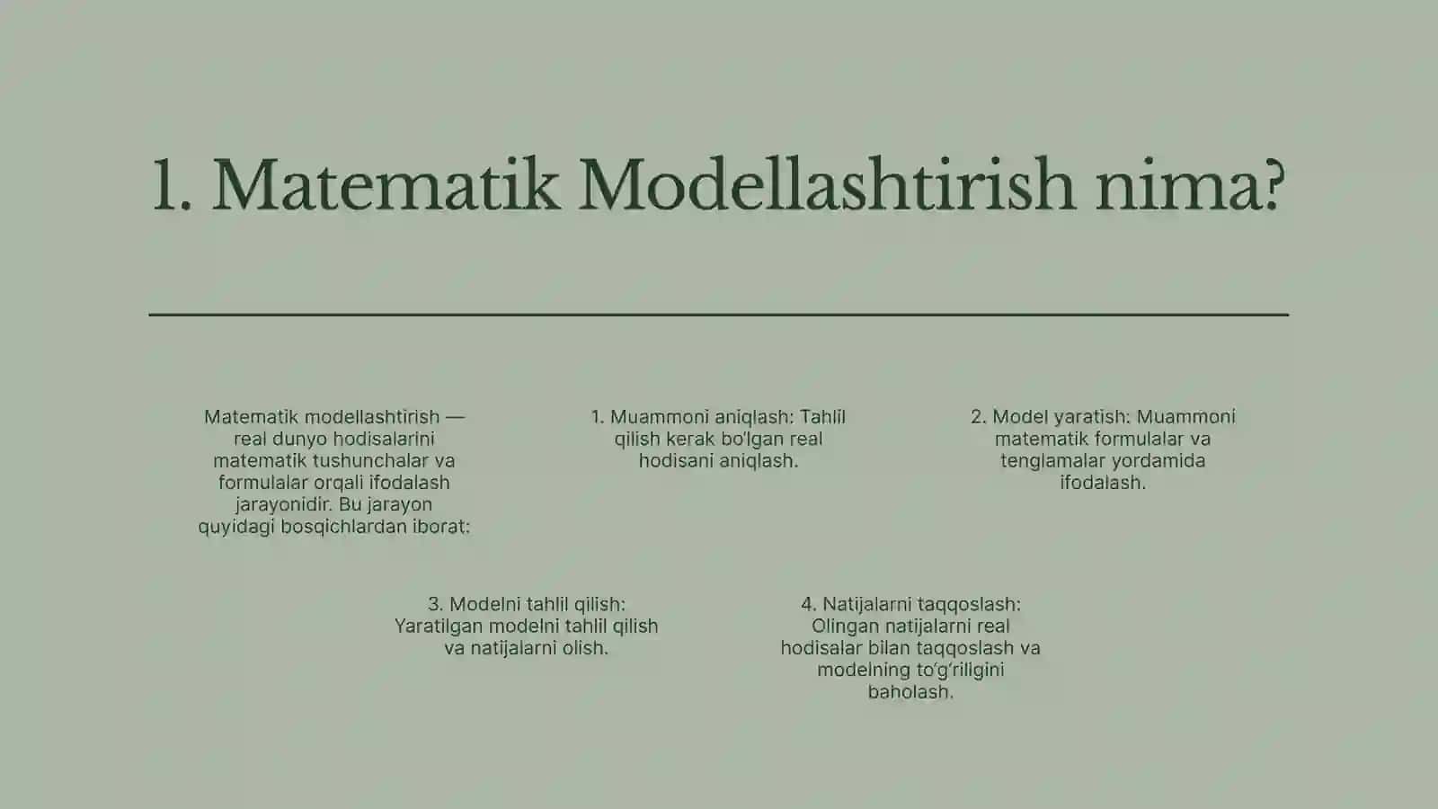 Matematik modellashtirishda Maple 3