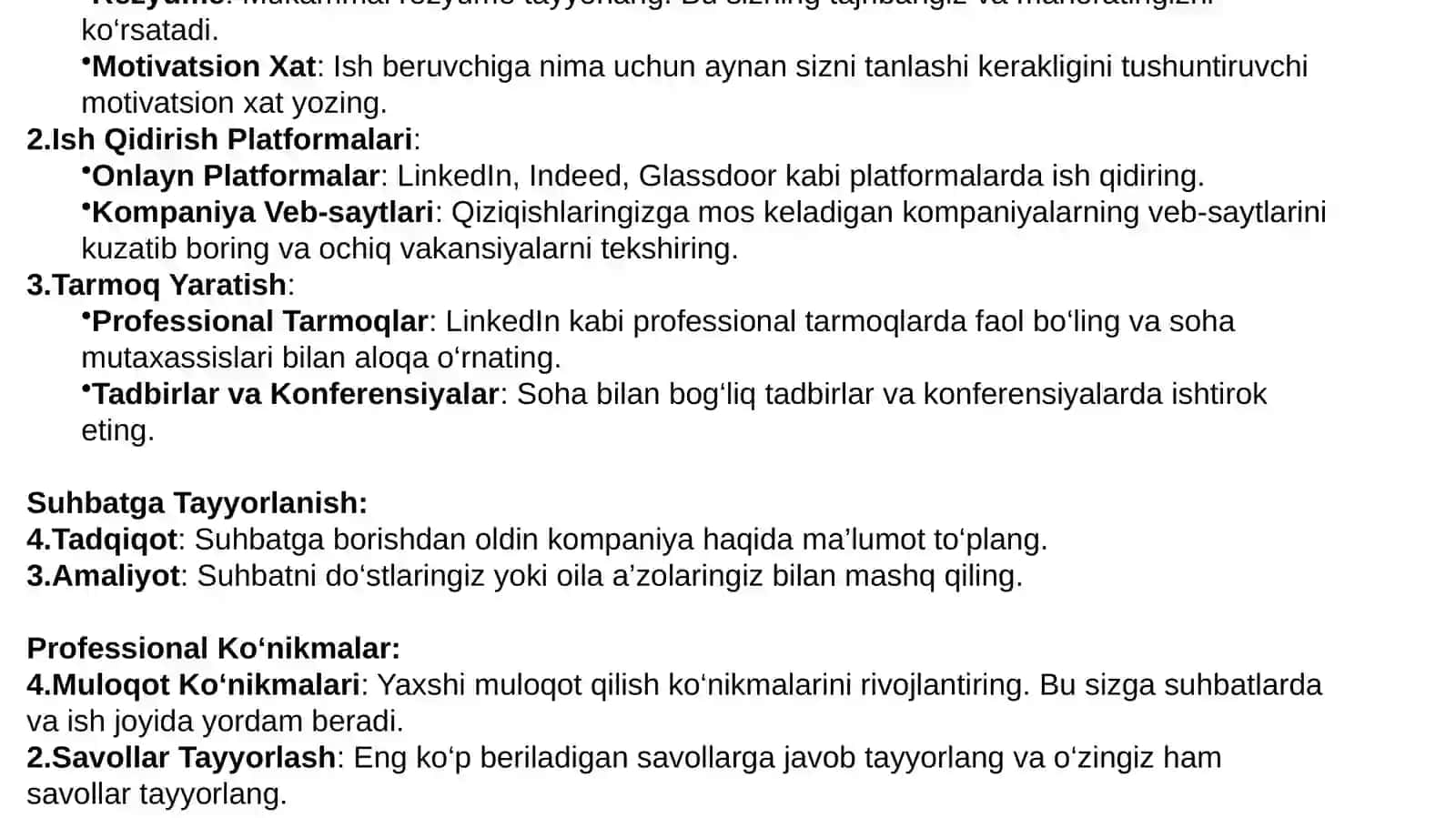 Ishgajoylashish ko‘nikmalari 3