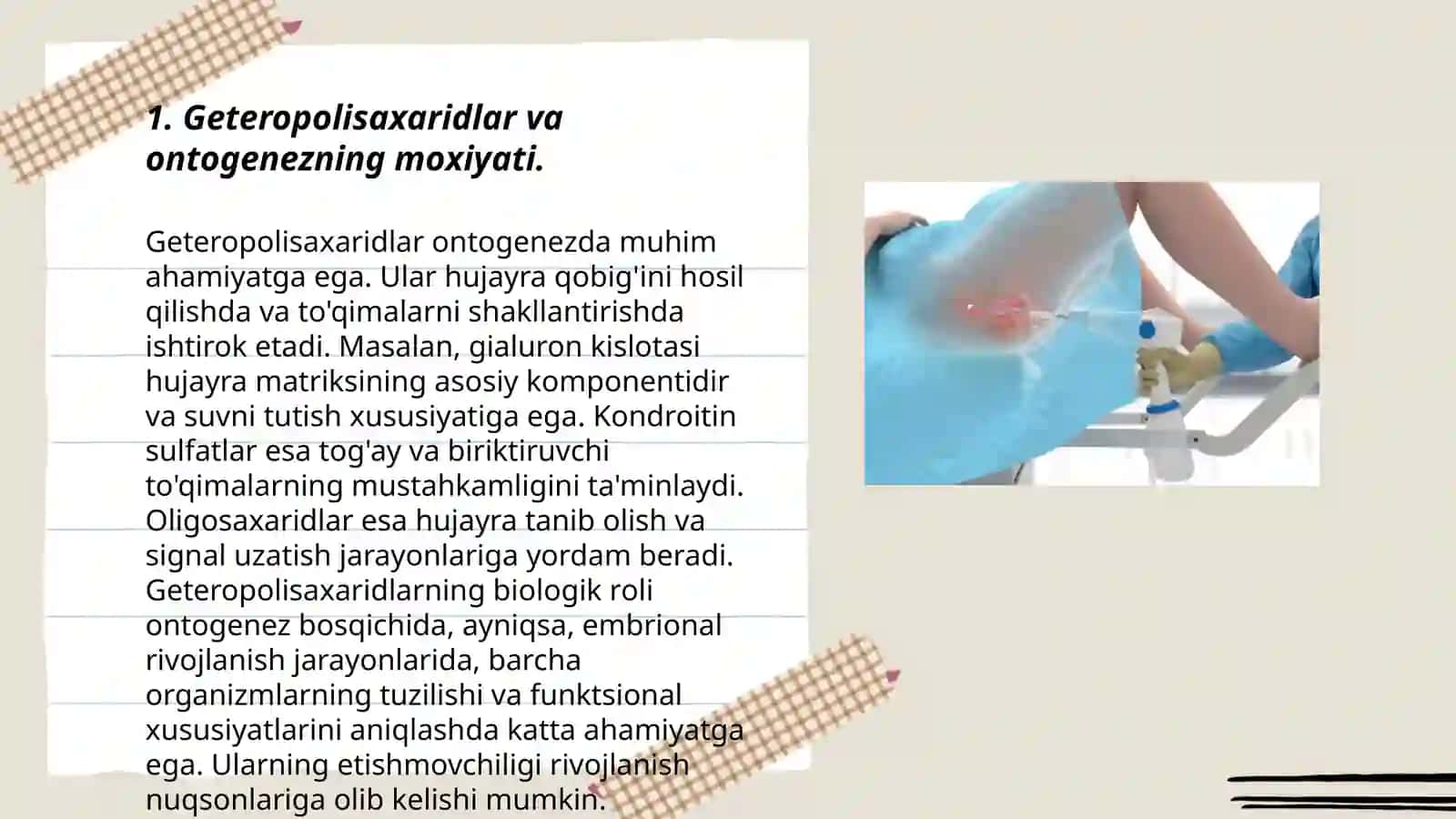 Geteropolisaxaridlarni ontogenez va kasalliklarda ózgarishi 3