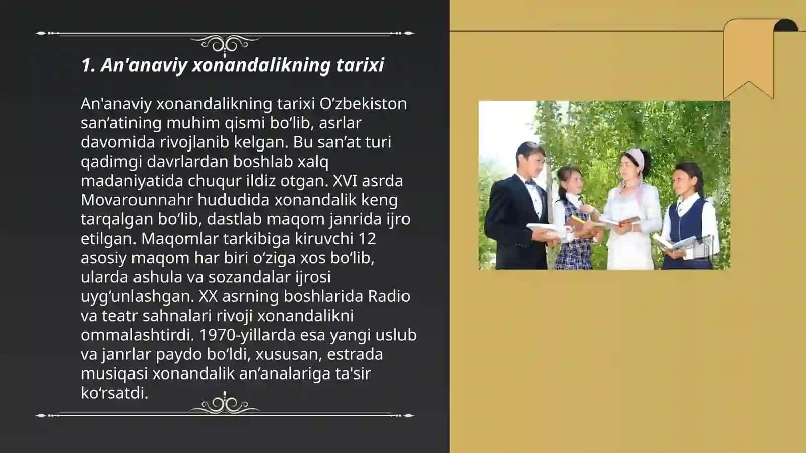 An'anaviy xonandalik ustoz shogird an'analari 3