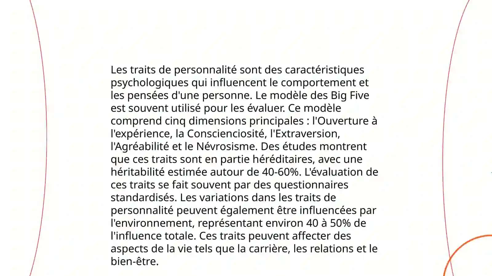 Traits de personnalité 3