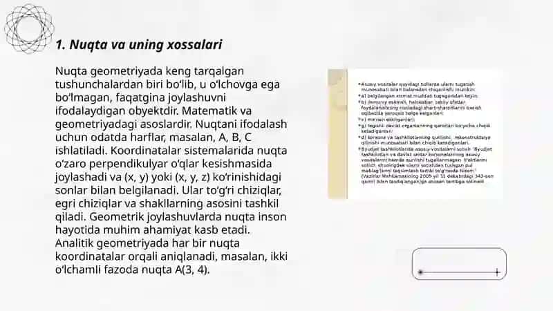 Nuqta va uning xossalari 3