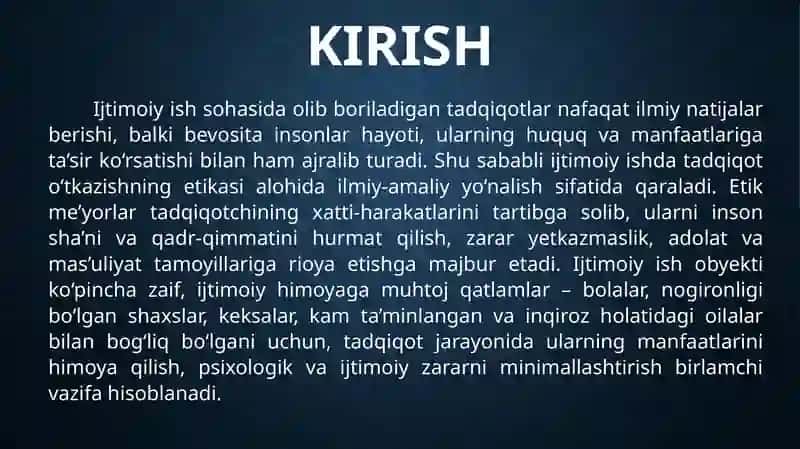 Ijtimoiyishda tadqiqot o‘tkazishning etikasi 3
