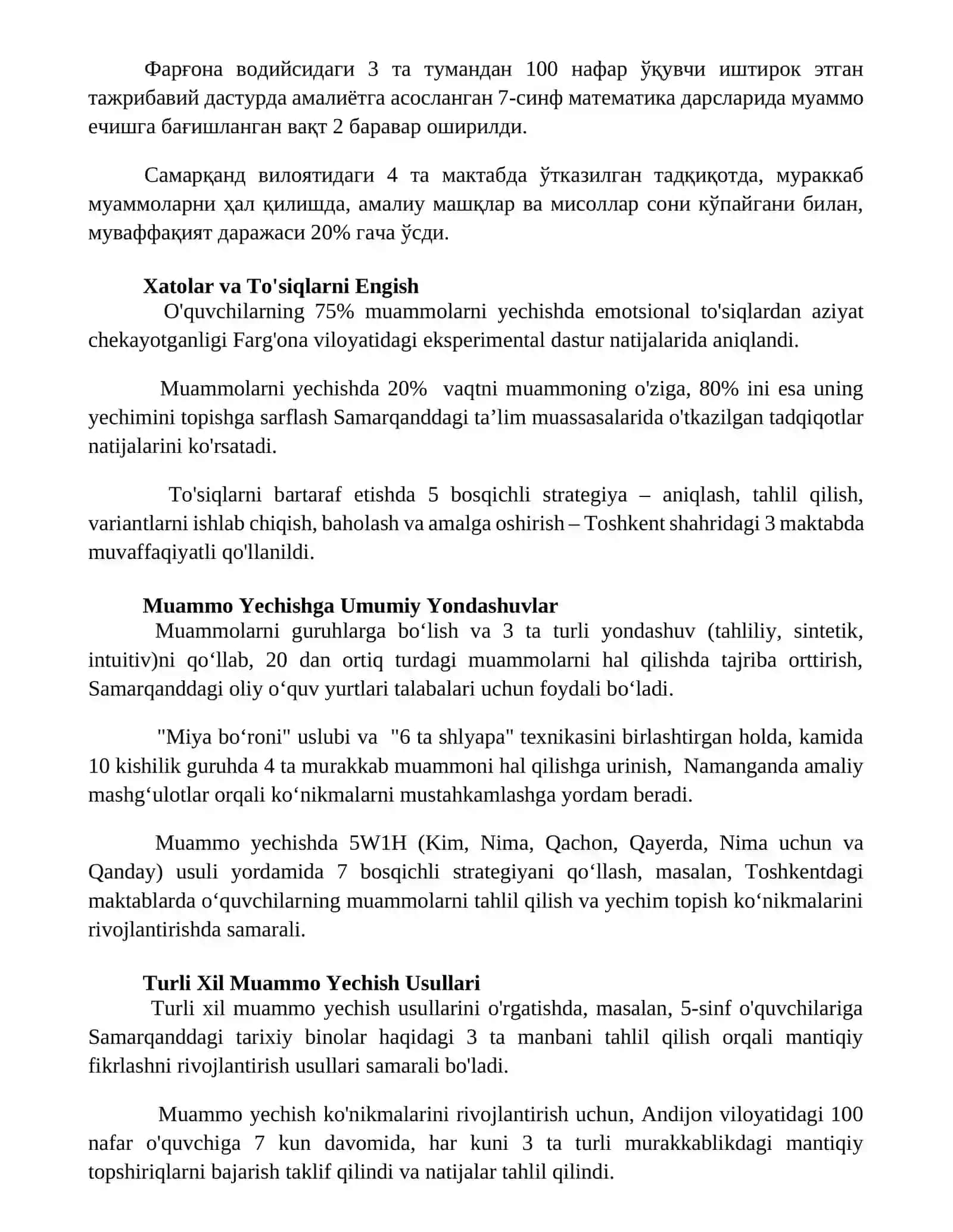 Muammo yechish 3