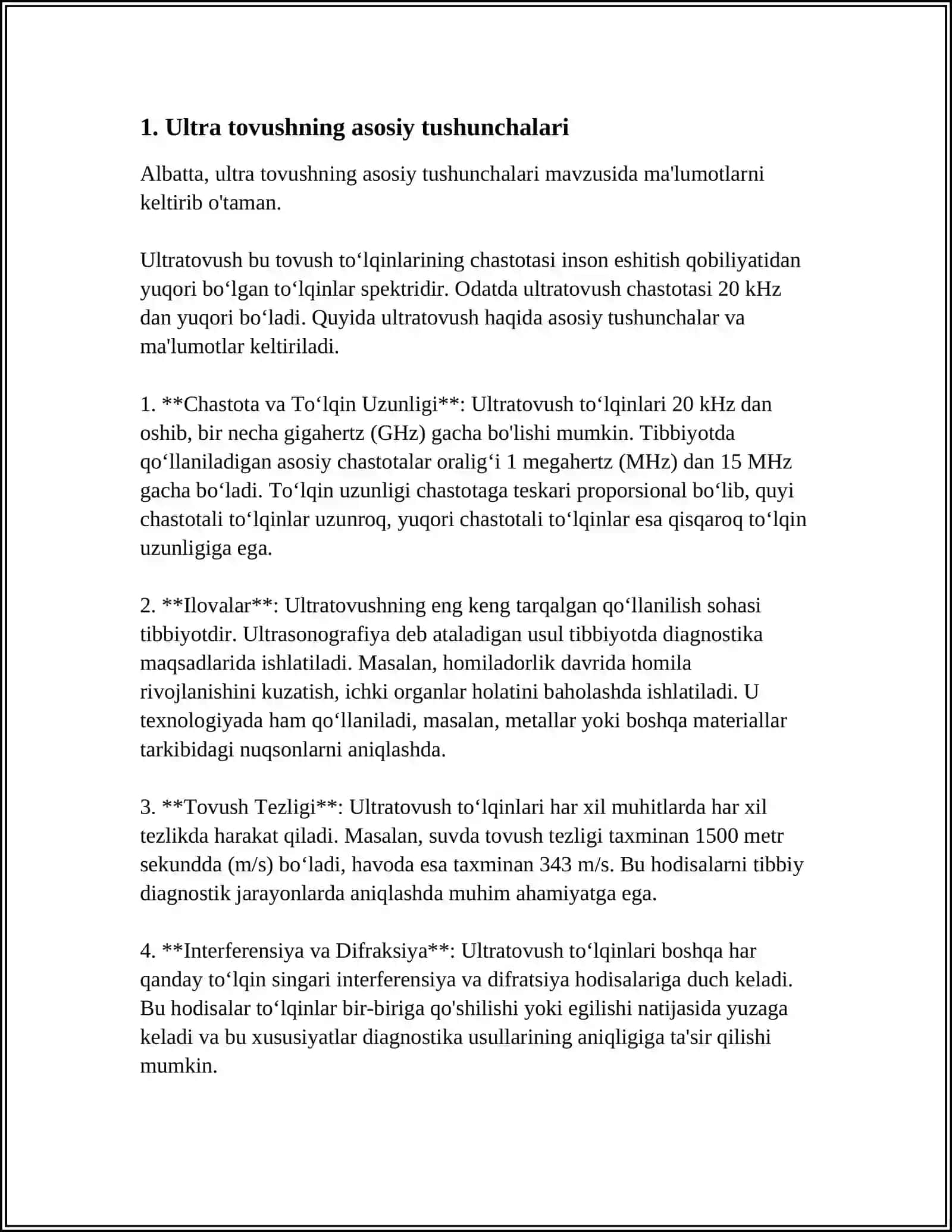 ULTRA TOVUSH VA UNING ISHLATILISHI 3