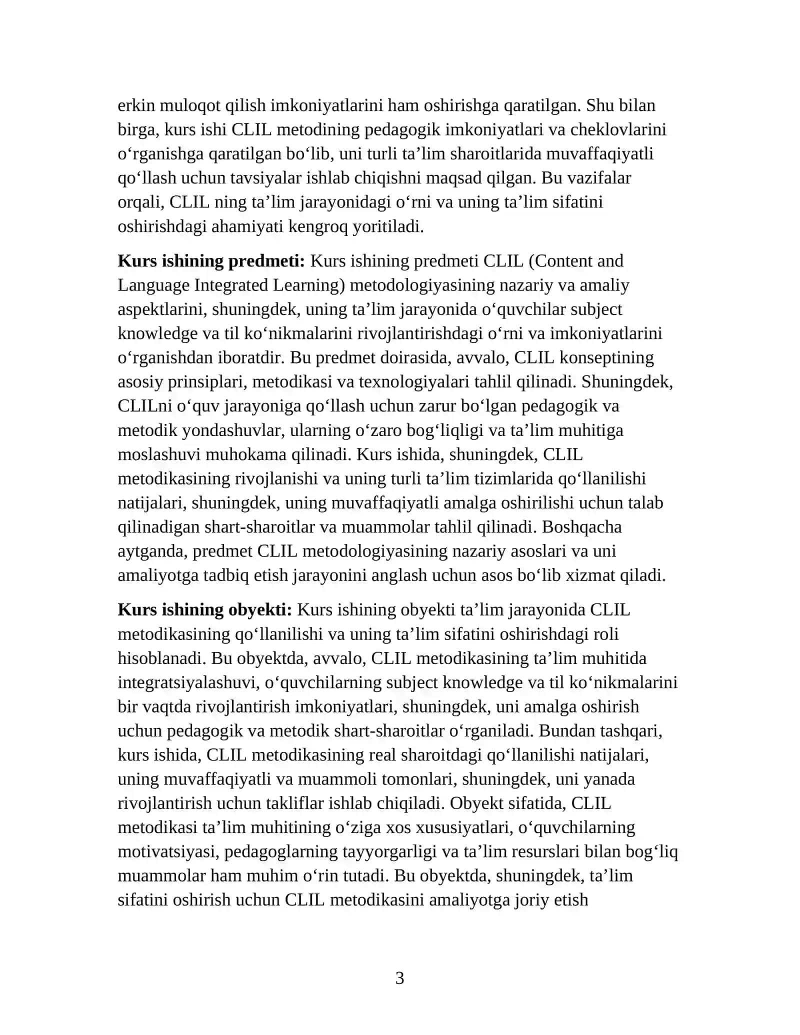 The role of CLIL in developing subject knowledge and language skills 3