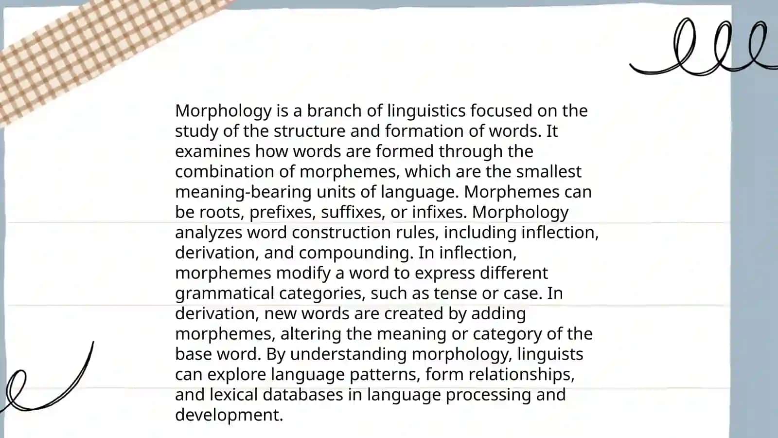 Morphological structure of of the word 3