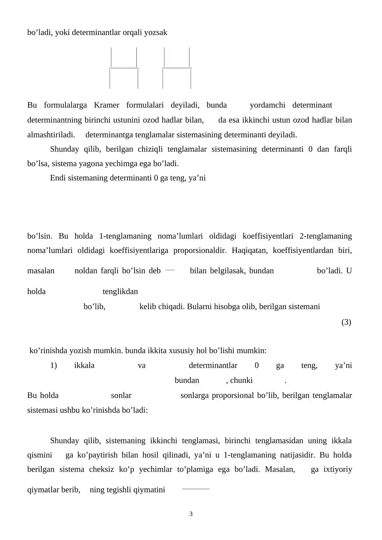 Chiziqli tenglamalar sistemasi 3