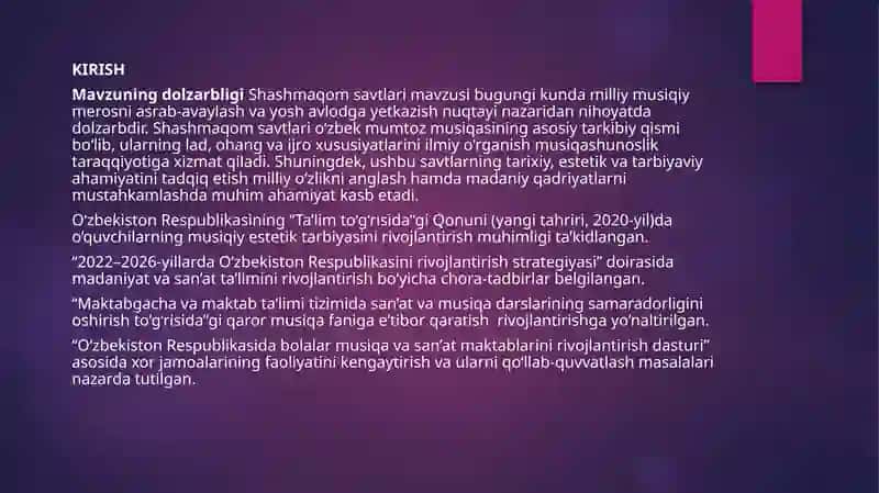 Oʻzbek maqom tarixi va nazariyasi fani 3