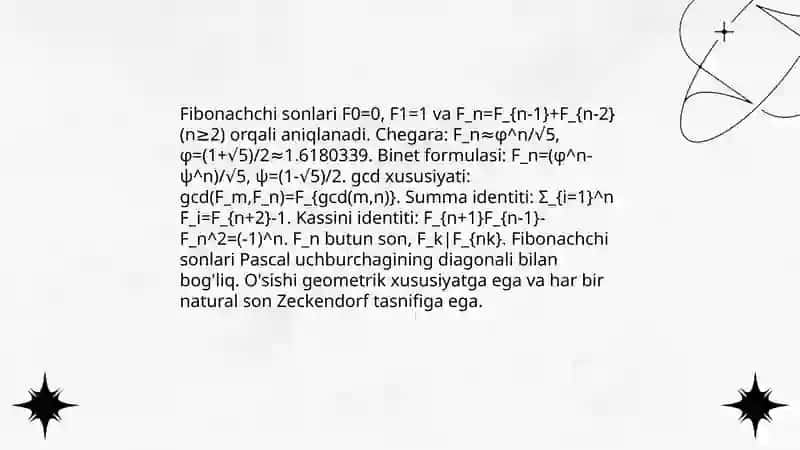 Fibonachchi sonlari va Katalan sonlari 3