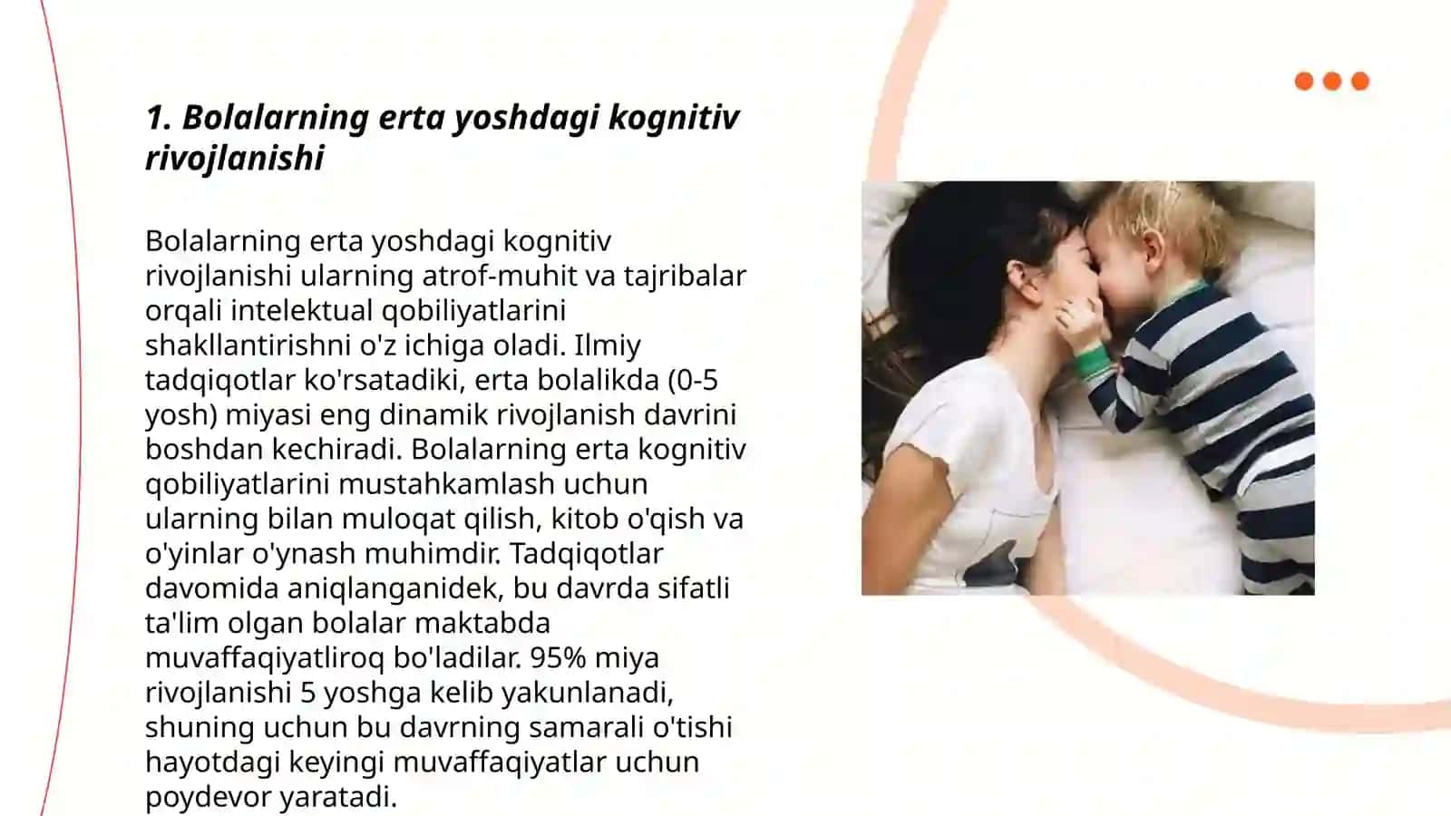 Bolalarning erta yoshdagi kognitiv rivojlanish masalalari 3